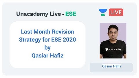 ESE 2020 | Last Month Revision Strategy for ESE 2020 Prelims Exam by Qaisar Hafiz