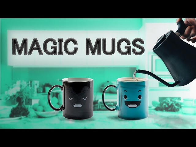 Magic Coffee Heat Sensitive Mug, Battery Charging Design, Color Changing Heat Cup, 11