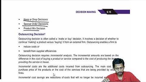 Chapter 6: Decision Making (Part 5) #SCMPE #SCMPEREVISION