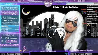 ASMR // BLACK CAT Tries EAR EATING & EAR LICKING \\ Twitch Highlights (Cosplay)