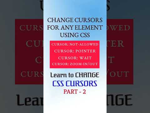 CSS Cursors |