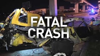 Dodge Slams Into Metrorail Concrete Beam, Killing Driver | NBC 6