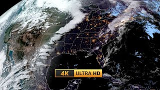 Relaxing 4K UHD of April 29, 2024 (week) with Clouds Moving Across the US Plus Relaxing Music