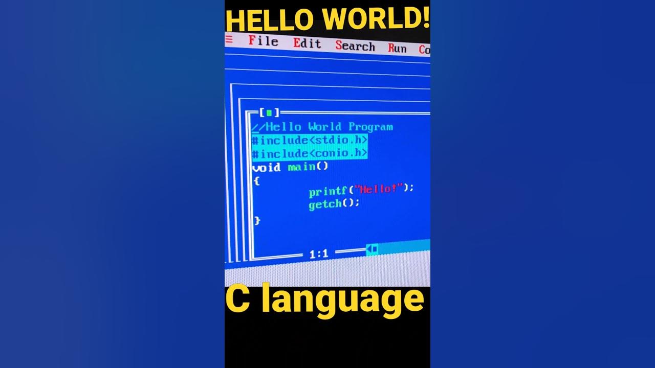 Hello world! program | C Language ️| my other nice short coding vido ...