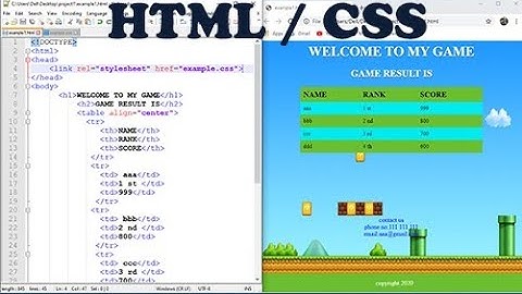CREATING WEB DESIGN WITH HTML AND CSS(mario result theme) FOR BEGINNERS