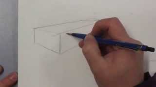 2 Point Perspective Tutorial - Sketching Coffee Tables Part 2