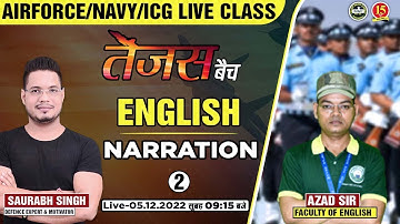 Join Airforce English - (Narration) Live Class for Agniveer Airforce X & Y Group Exam 2023 - MKC