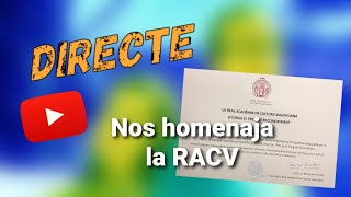 Directe | La RACV nos homenaja per defendre el Valencià.