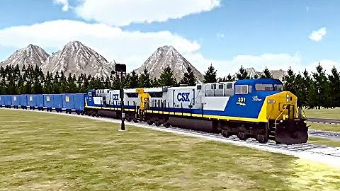 Train Sim - Mountain Pass Using GE AC4400CW - Simulasi Kereta Api