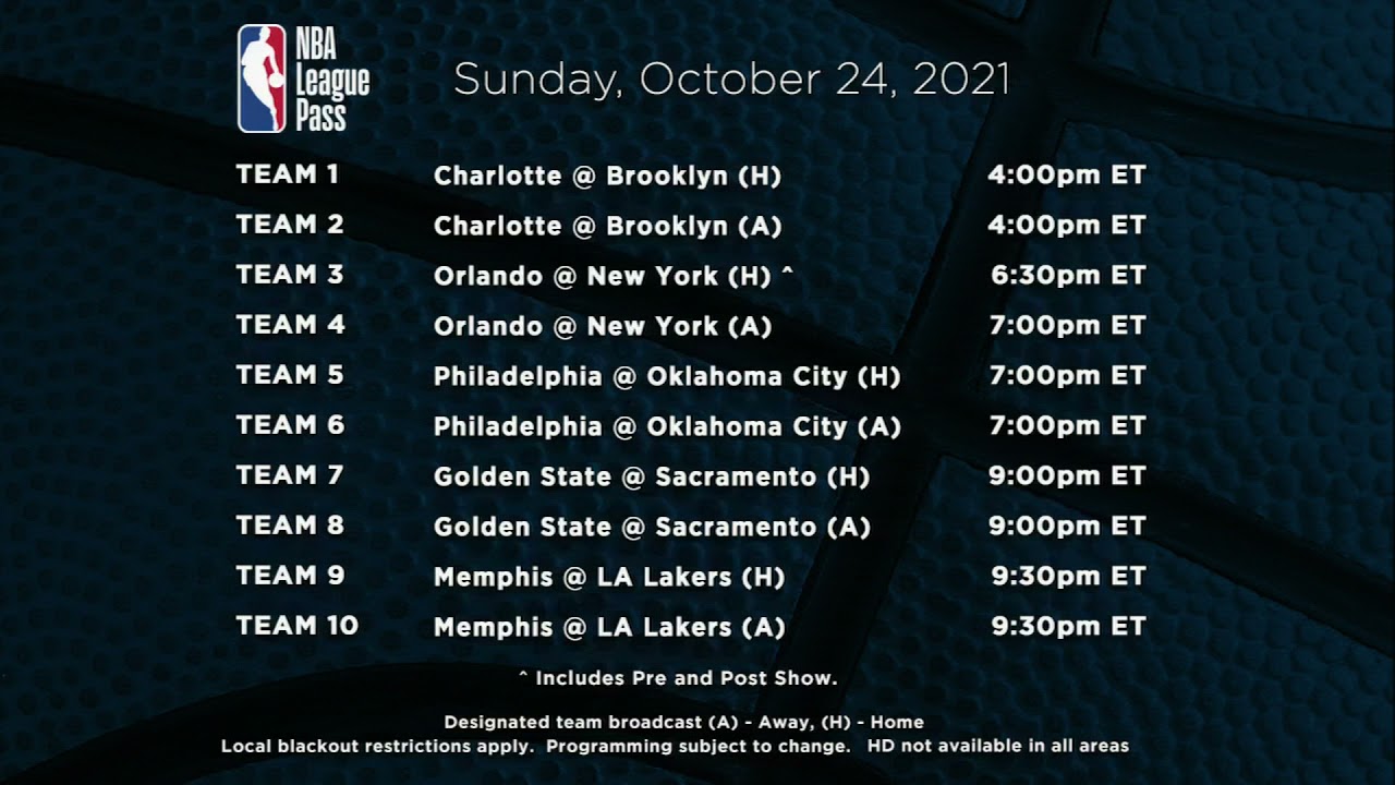 NBA League Pass Music - October 24th, 2021