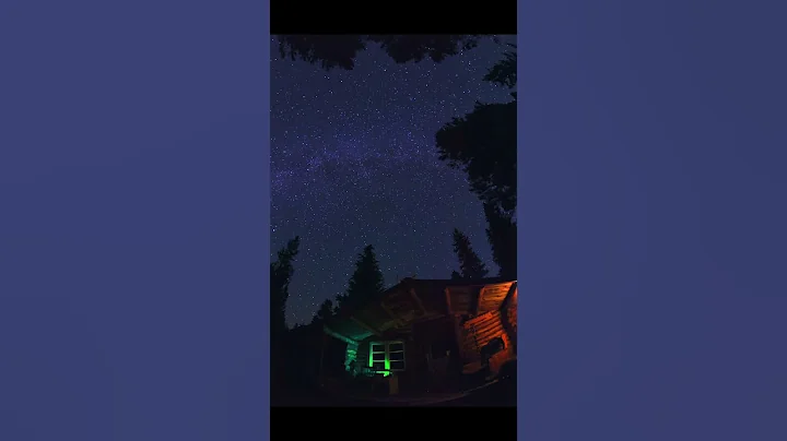 Night time-lapse video over a cabin in central British Columbia, Canada.