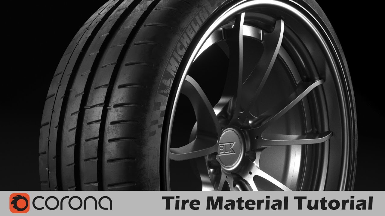 Automotive CGI - Corona Renderer Tire Material