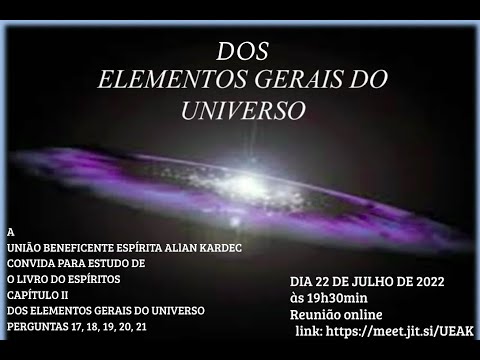 DOS ELEMENTOS GERAIS DO UNIVERSO