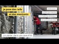 Aménagement d'un atelier dans une cave #10 - Pose des rails et des montants pour mes panneaux OSB