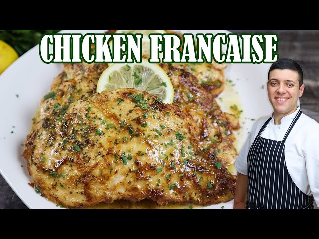 The Best Chicken Francaise | Recipe by Lounging with Lenny class=