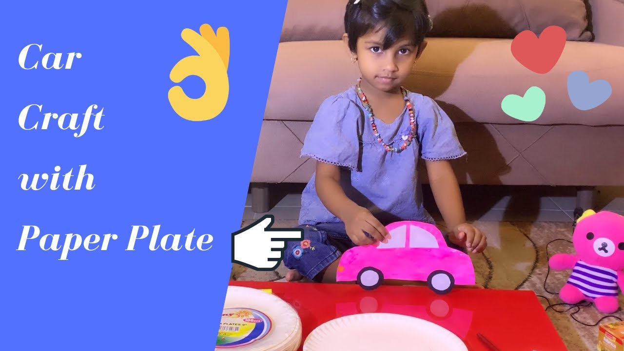 Car Craft with Paper plate/ Craft for kids YouTube