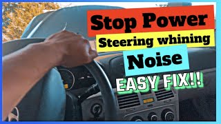 WHINING POWER STEERING NOISE FIX | Easy noisy steering wheel fix | CAR NOISES | EASY FIX POWER