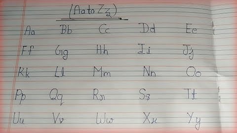 Alphabets A to Z( capital & small letters) English handwriting for kids||