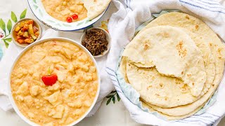 Sada Eddoes and Sada Roti | Eddoes Talkari | Stewed Eddoes