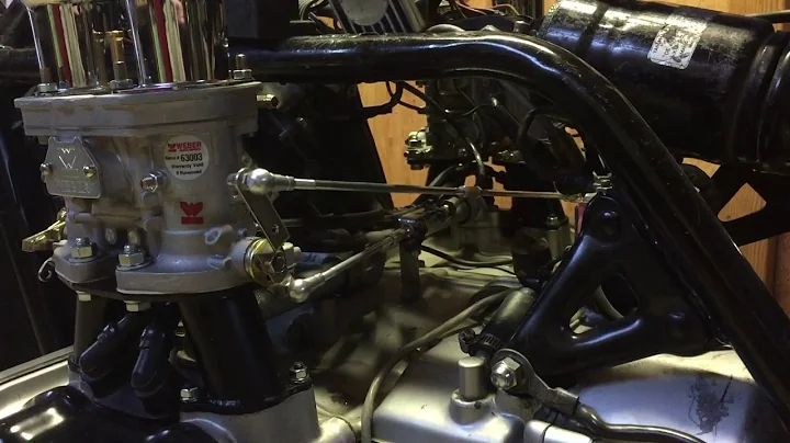 Weber IDF 40 carb linkage setup on GL1000