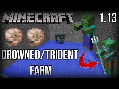 Minecraft - How to Build a trident farm (HD) [Tutorial] [1.13]