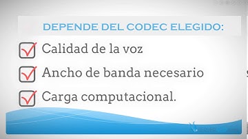 Tipo de Codecs en VoIP