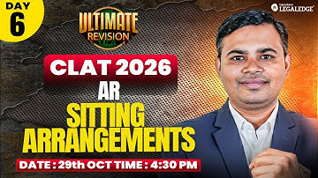 CLAT 2026 | AR- Sitting arrangements | Ultimate Revision | Mukesh Sir