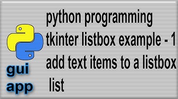 Listbox example in Python tkinter add item to the listbox 1