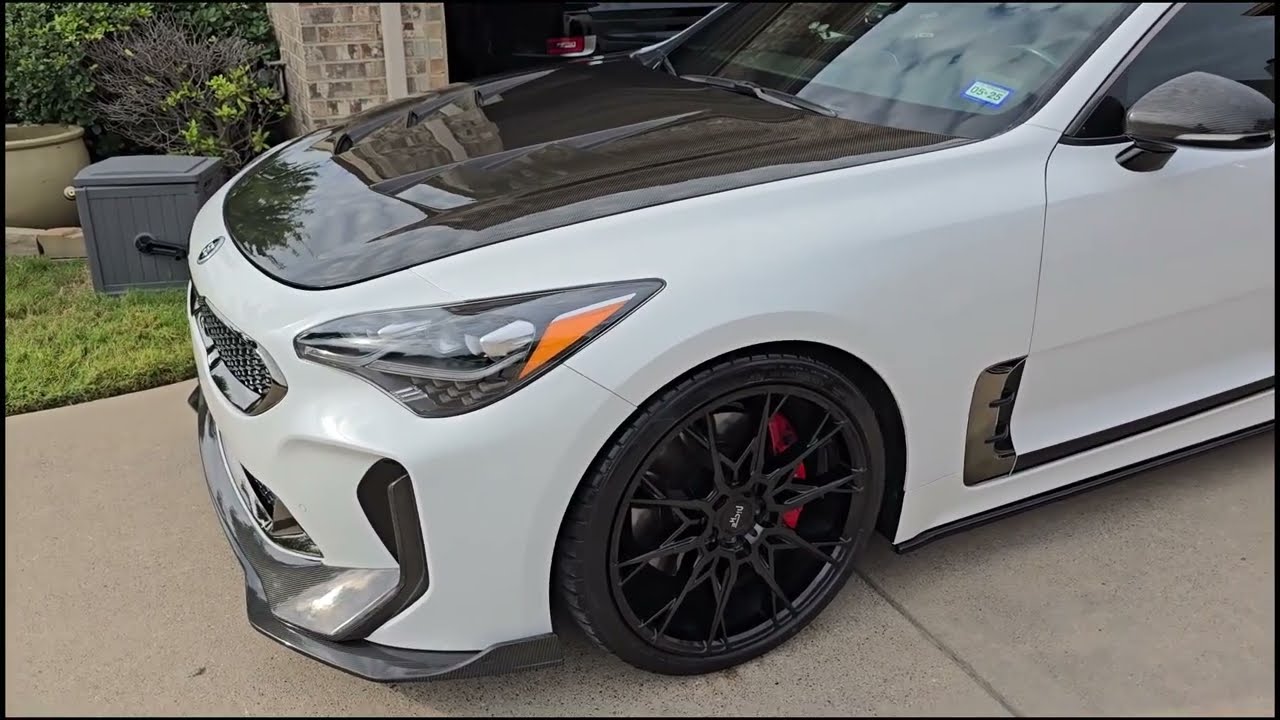 Kia Stinger lowering spring install final