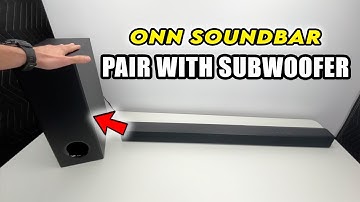 Onn Soundbar : How to Pair With Subwoofer