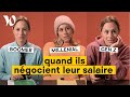 Un boomer un millenial et un gen z ngocient leur salaire