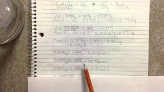 How to solve a combustion analysis question.