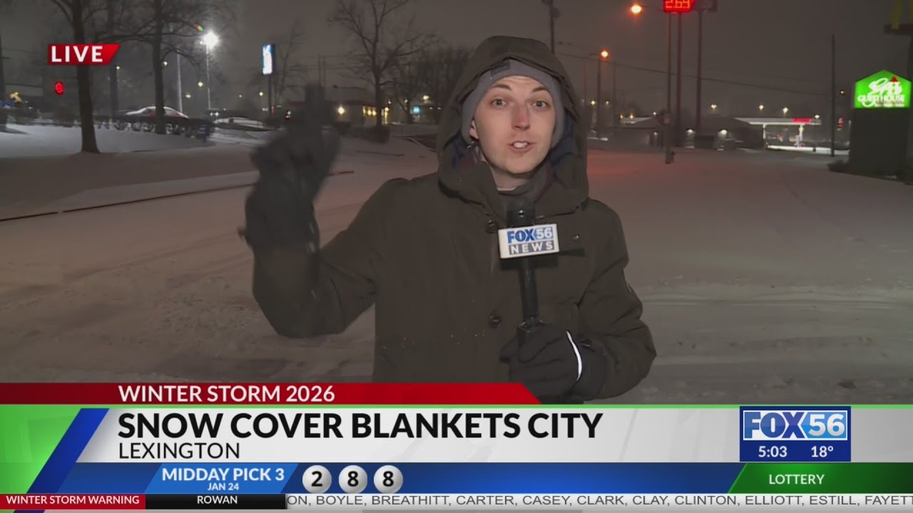 Lexington road conditions as snow turns to sleet