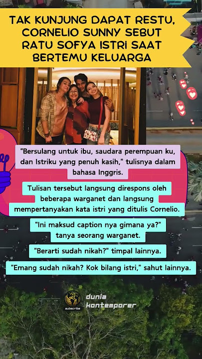 Tak Kunjung Dapat Restu, Cornelio Sunny Sebut Ratu Sofya Istri Saat Bertemu Keluarga #shorts #short