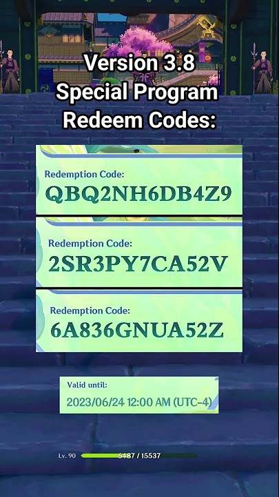 4 New Redemption Codes from 3.8 Special Program