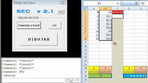DEMO Dibujo automatizado de secciones de avance en AutoCAD