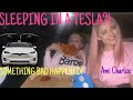 OVERNIGHT IN A TESLA! CANT BELIEVE WHAT HAPPENED! | Ami Charlize♡