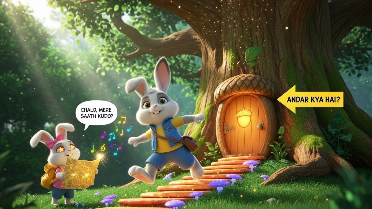 The Secret Sky-Garden Treehouse  | Bunny & Bunty Magical Sky Adventure | Hindi Urdu Cartoon 