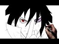 How To Draw Sasuke (Close Up) | Step By Step | Naruto