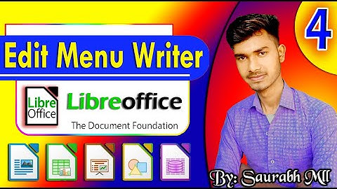 How to Use LibreOffice Writer Edit Menu in Hindi | easy way define edit menu full tutorial best