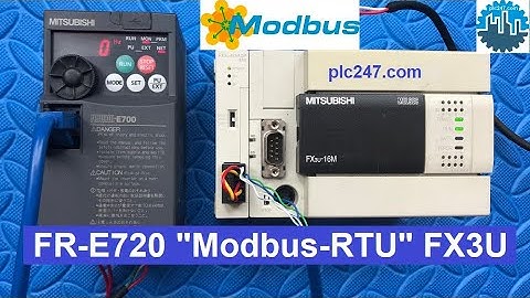 FX3U "Modbus RTU" FR-E700 Series Mitsubishi VFD