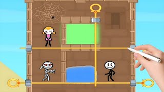 Level 1-50 | Stickman Puzzle - Rescue Stickman - Gameplay Walkthrough screenshot 1