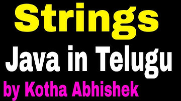 Strings in Java in Telugu