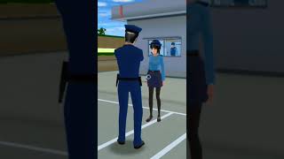 Sakura School Simulator Police Fight With Theif 🥷😭 #shorts #sakuraschoolsimulator