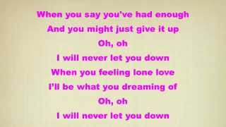Rita Ora  -  I Will Never Let You Down Lyrics