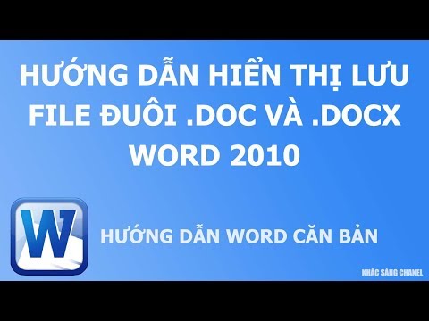 Video: Cách Lưu Tài Liệu ở định Dạng .doc