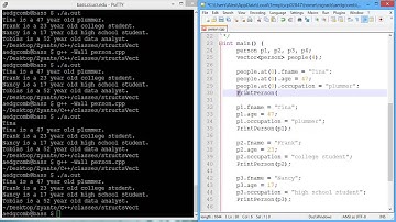 Programming example: Structs and vectors