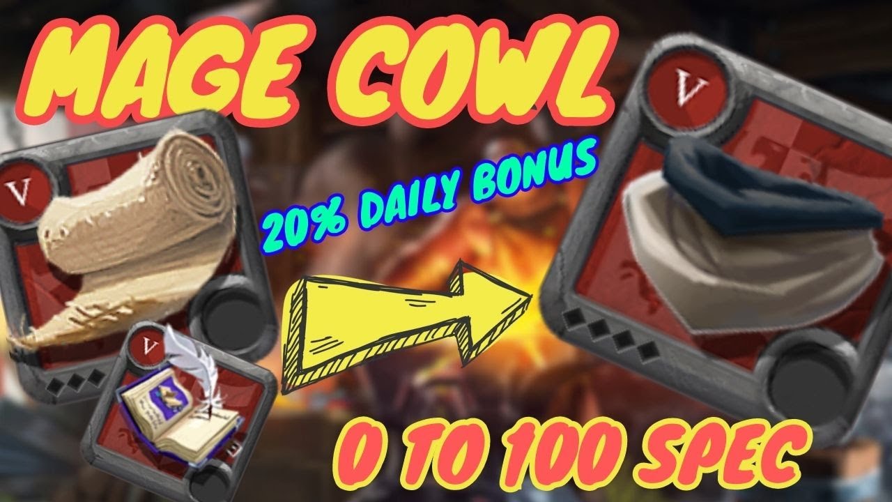 Crafting Mage Cowl 0 TO 100 SPEC ALBION ONLINE YouTube