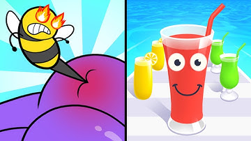 Help Monster 3 Tricky Puzzle Vs Juice Run 🐝🍹🍷🧟‍♂️ Max All Levels Android iOS Gameplay Ep 83