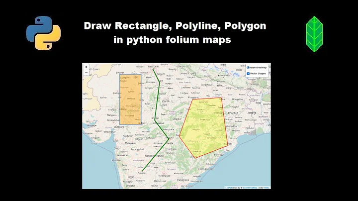Draw Rectangle, Polyline, Polygon in python folium maps